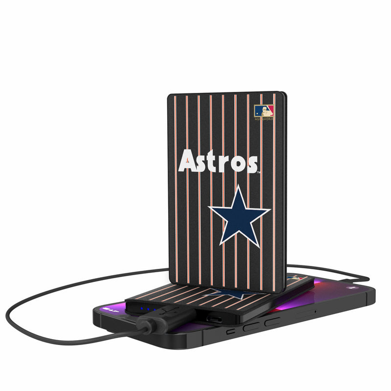 Houston Astros 1975-1981 - Cooperstown Collection Pinstripe 2500mAh Credit Card Powerbank