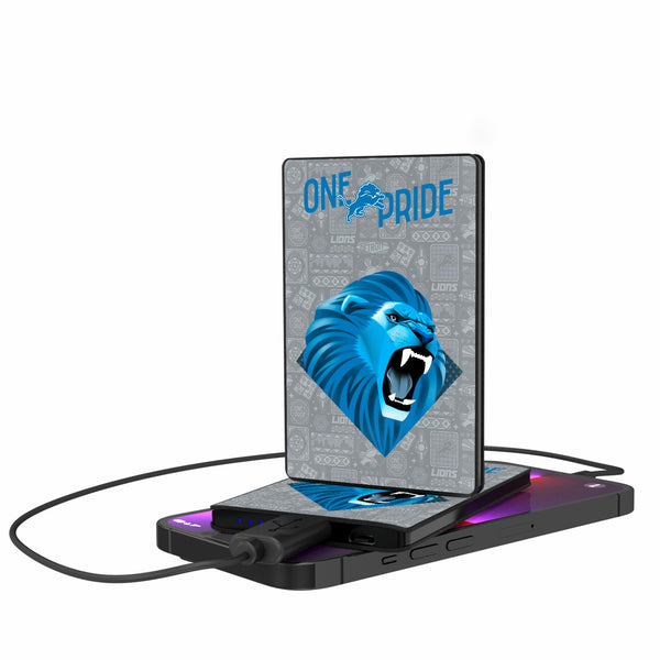 Detroit Lions 2024 Illustrated Limited Edition 2500mAh Credit Card Powerbank