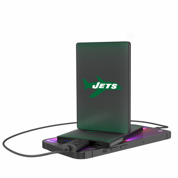 New York Jets 1963 Historic Collection Linen 2500mAh Credit Card Powerbank