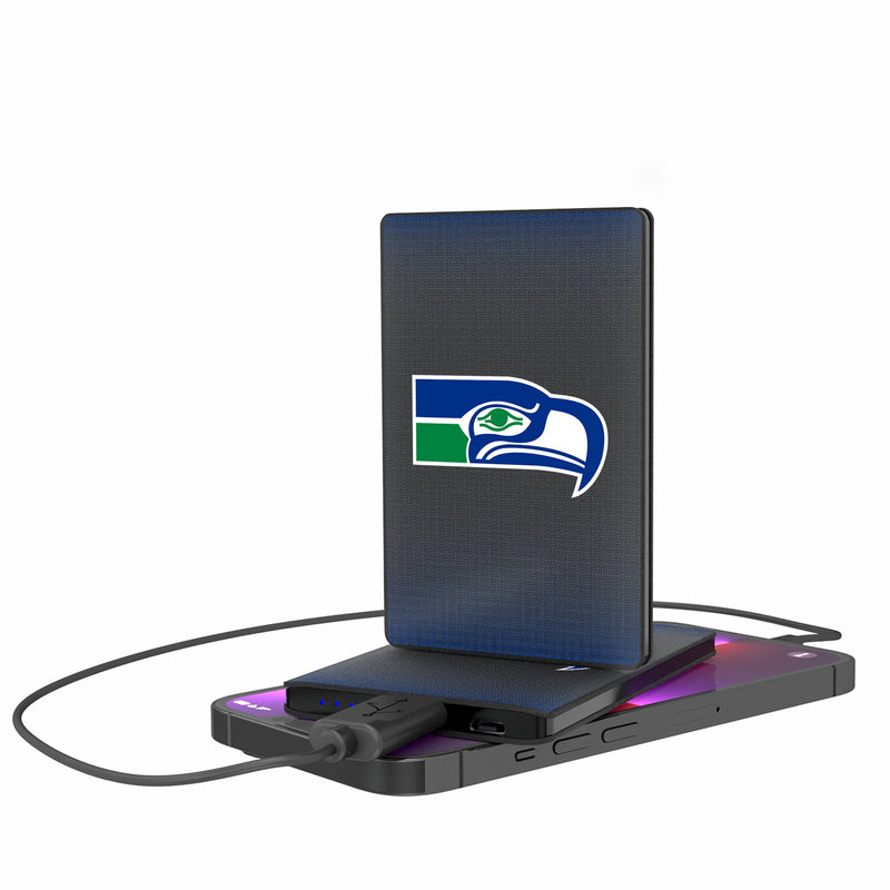 Seattle Seahawks Historic Collection Linen 2500mAh Credit Card Powerbank