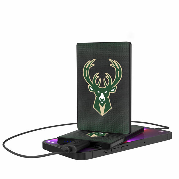 Milwaukee Bucks Linen 2500mAh Credit Card Powerbank