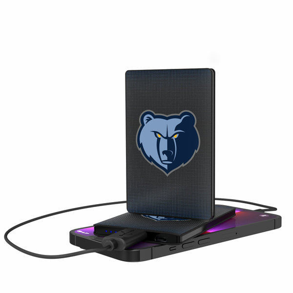 Memphis Grizzlies Linen 2500mAh Credit Card Powerbank