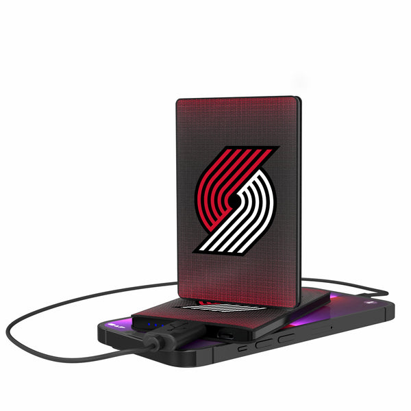 Portland Trail Blazers Linen 2500mAh Credit Card Powerbank