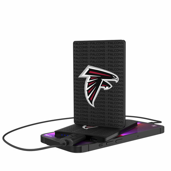 Atlanta Falcons Text Backdrop 2500mAh Credit Card Powerbank