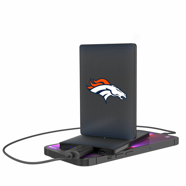 Denver Broncos Linen 2500mAh Credit Card Powerbank