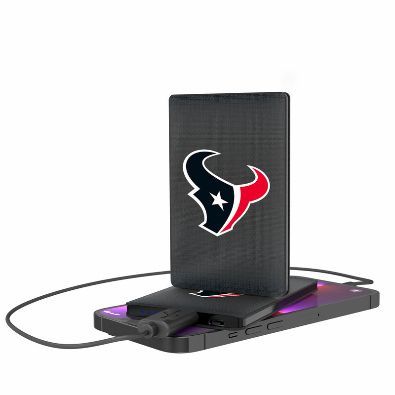 Houston Texans Linen 2500mAh Credit Card Powerbank