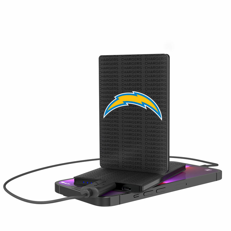 Los Angeles Chargers Text Backdrop 2500mAh Credit Card Powerbank