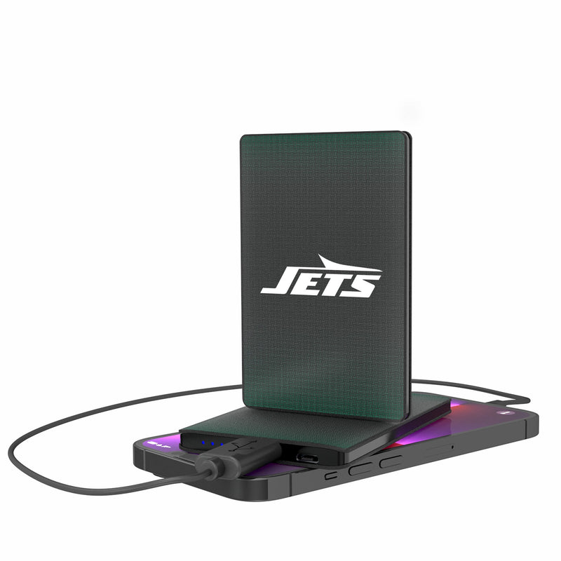 New York Jets Linen 2500mAh Credit Card Powerbank