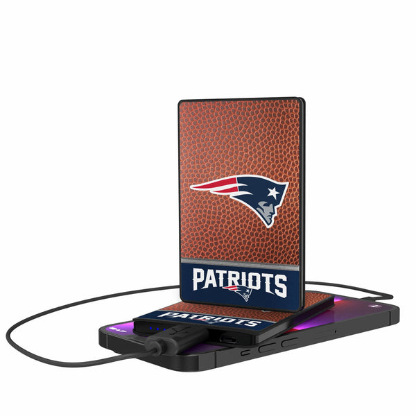 New England Patriots Football Wordmark 2500mAh Credit Card Powerbank