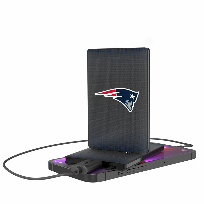 New England Patriots Linen 2500mAh Credit Card Powerbank