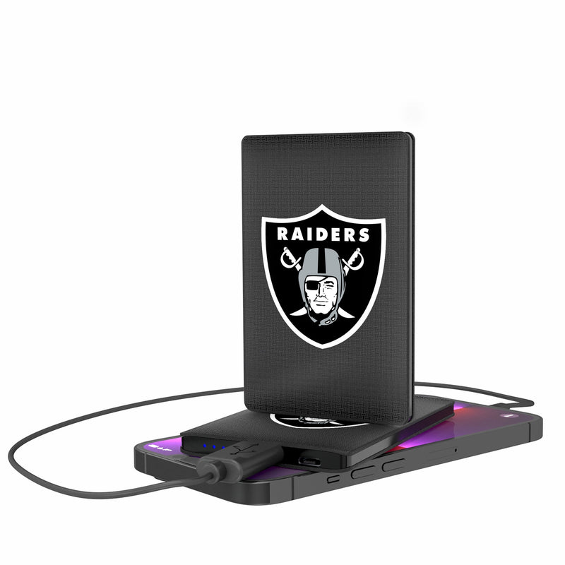 Las Vegas Raiders Linen 2500mAh Credit Card Powerbank