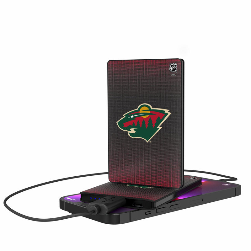 Minnesota Wild Linen 2500mAh Credit Card Powerbank