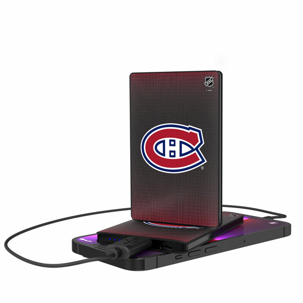 Montreal Canadiens Linen 2500mAh Credit Card Powerbank