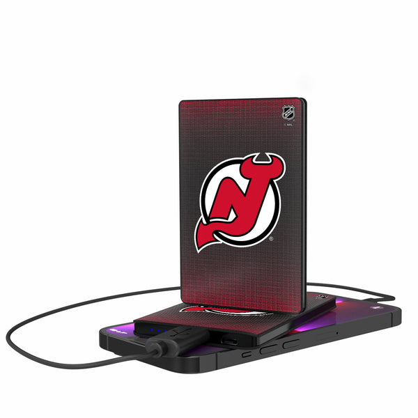 New Jersey Devils Linen 2500mAh Credit Card Powerbank