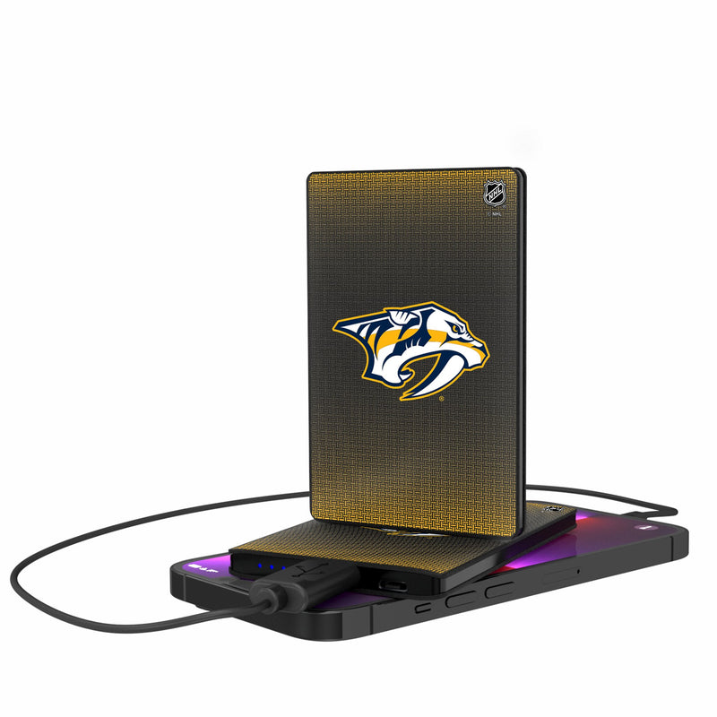 Nashville Predators Linen 2500mAh Credit Card Powerbank