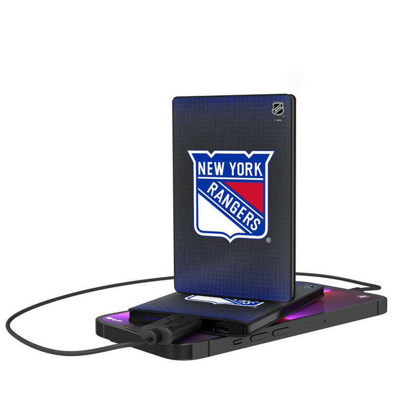 New York Rangers Linen 2500mAh Credit Card Powerbank