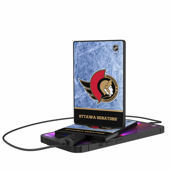 Ottawa Senators Ice Wordmark 2500mAh Credit Card Powerbank
