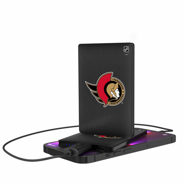 Ottawa Senators Linen 2500mAh Credit Card Powerbank