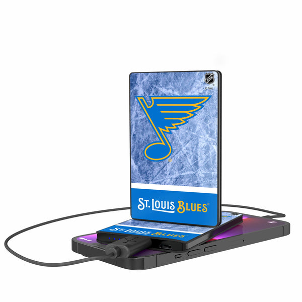 St. Louis Blues Ice Wordmark 2500mAh Credit Card Powerbank