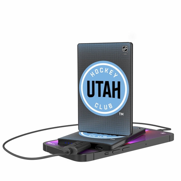 Utah Hockey Club Linen 2500mAh Credit Card Powerbank