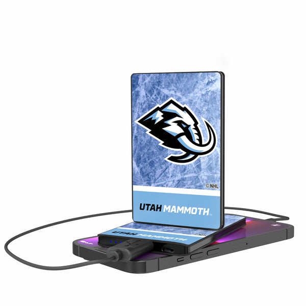 Utah Mammoth Ice Wordmark 2500mAh Credit Card Powerbank