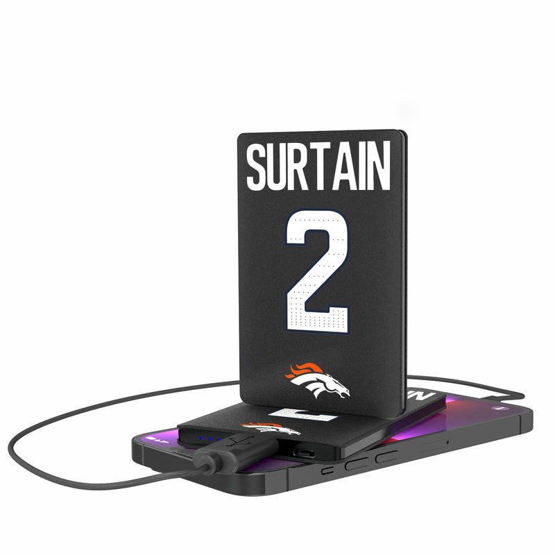 Pat Surtain II Denver Broncos 2 Ready 2500mAh Credit Card Powerbank