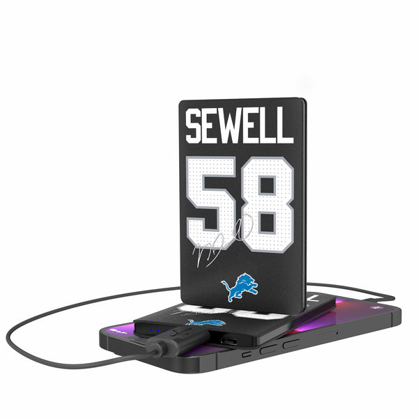 Penei Sewell Detroit Lions 58 Ready 2500mAh Credit Card Powerbank