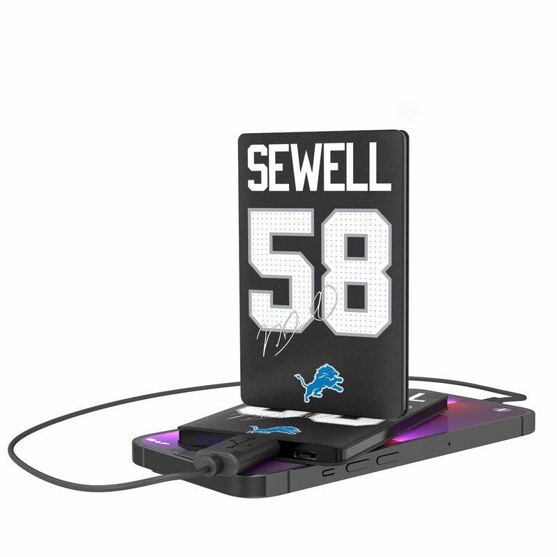 Penei Sewell Detroit Lions 58 Ready 2500mAh Credit Card Powerbank