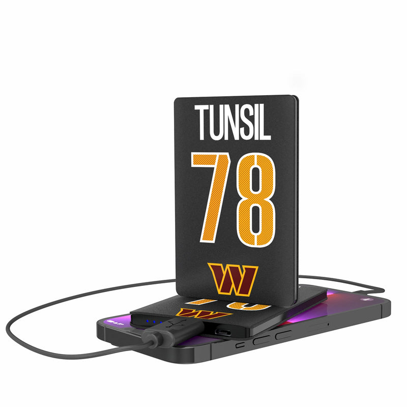 Laremy Tunsil Washington Commanders 78 Game Tactic 2500mAh Credit Card Powerbank