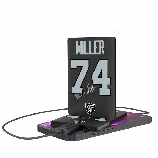 Kolton Miller Las Vegas Raiders 74 Ready 2500mAh Credit Card Powerbank