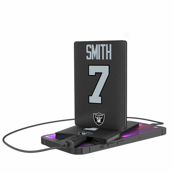 Geno Smith Las Vegas Raiders 7 Game Tactic 2500mAh Credit Card Powerbank