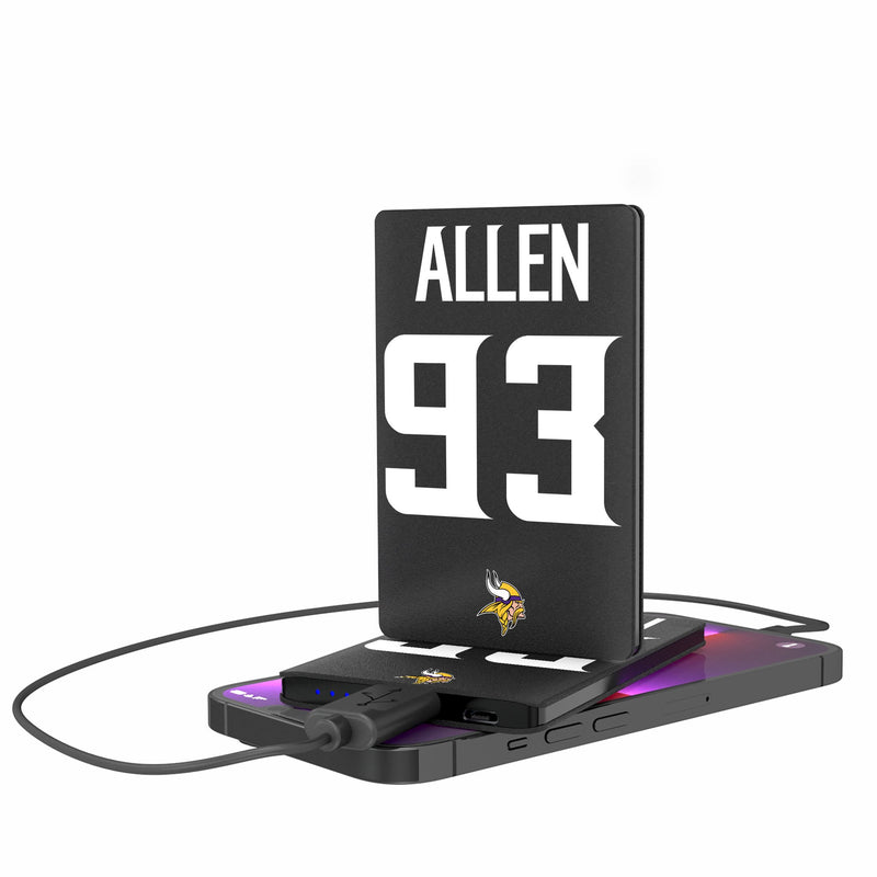 Jonathan Allen Minnesota Vikings 93 Game Tactic 2500mAh Credit Card Powerbank