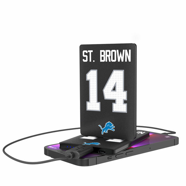 Amon-Ra St. Brown Detroit Lions 14 Ready 2500mAh Credit Card Powerbank