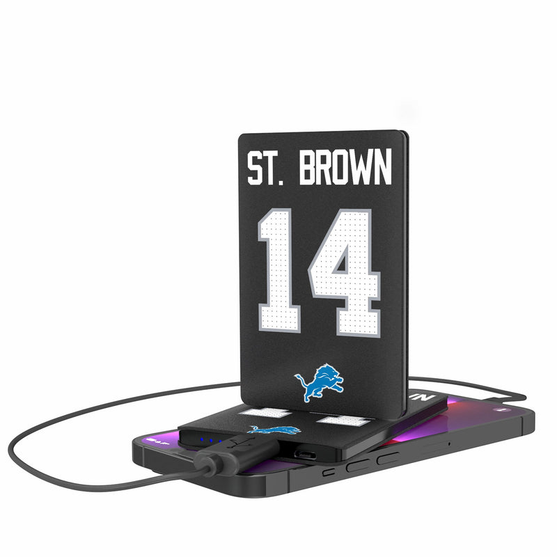 Amon-Ra St. Brown Detroit Lions 14 Ready 2500mAh Credit Card Powerbank
