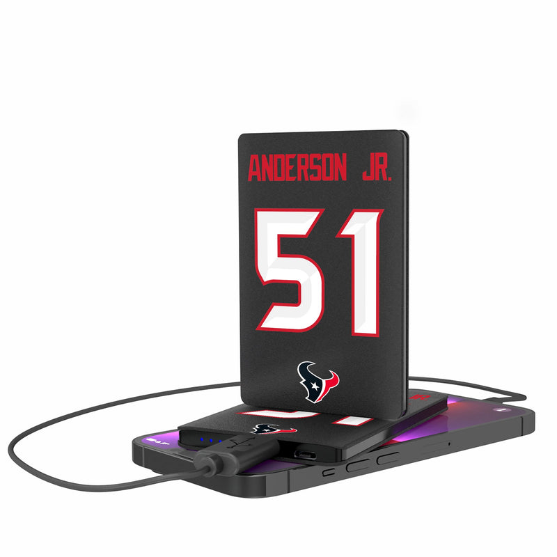 Will Anderson Jr. Houston Texans 51 Ready 2500mAh Credit Card Powerbank