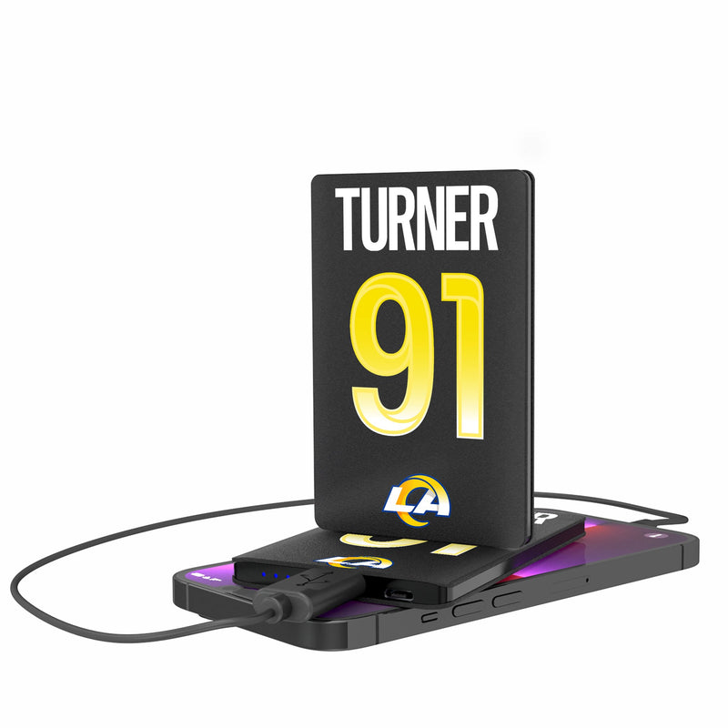 Kobie Turner Los Angeles Rams 91 Ready 2500mAh Credit Card Powerbank