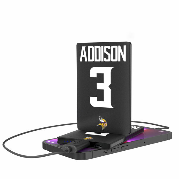 Jordan Addison Minnesota Vikings 3 Ready 2500mAh Credit Card Powerbank
