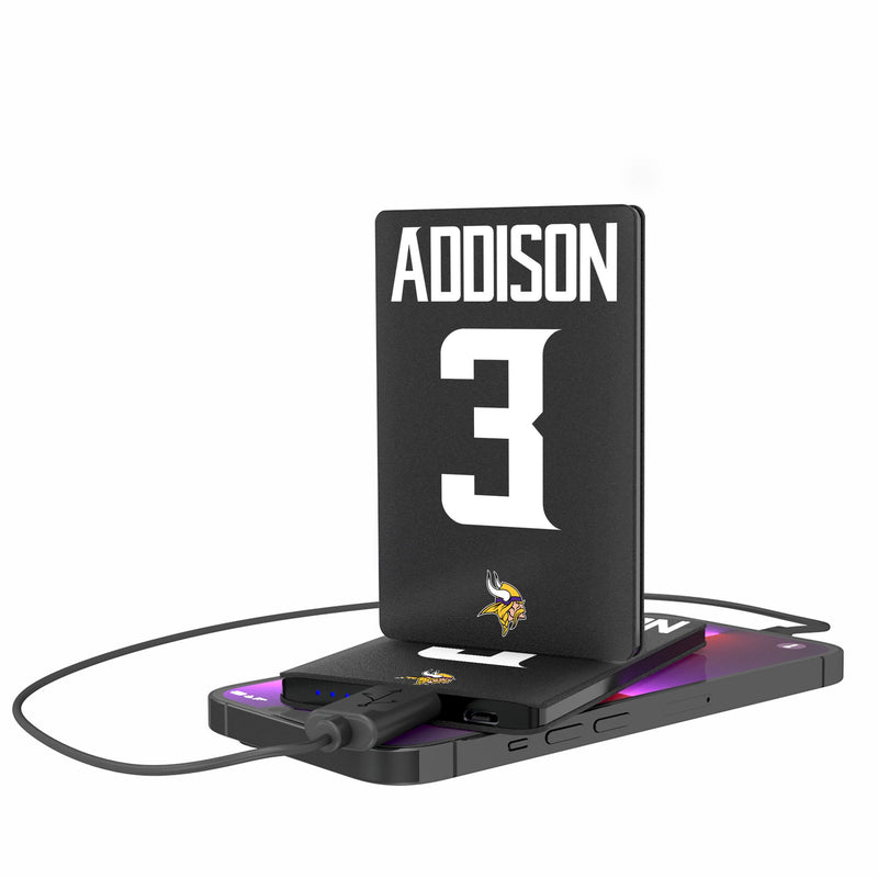 Jordan Addison Minnesota Vikings 3 Ready 2500mAh Credit Card Powerbank