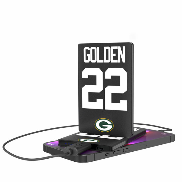 Matthew Golden Green Bay Packers 22 Game Tactic 2500mAh Credit Card Powerbank