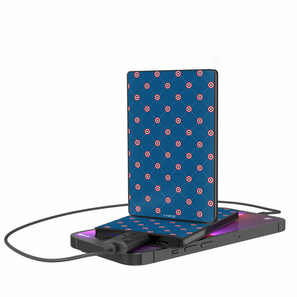 Marvel Avengers Captain America Pattern 2500mAh Credit Card Powerbank