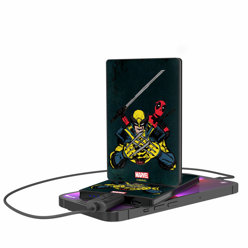 Marvel Deadpool Wolverine Badge 2500mAh Credit Card Powerbank