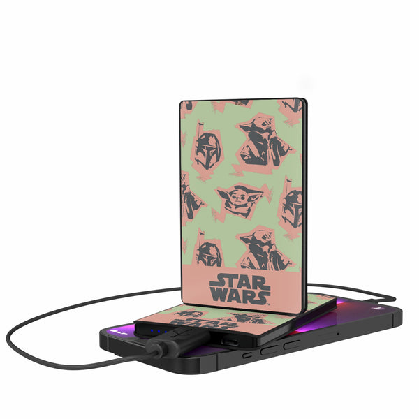 Star Wars: The Mandalorian Grogu Pattern 2500mAh Credit Card Powerbank