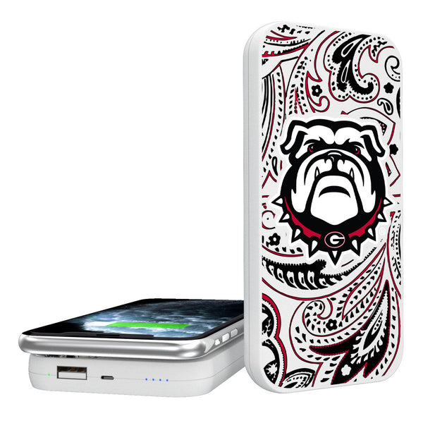 University of Georgia Bulldogs Uga Paisley 5000mAh Portable Wireless Charger