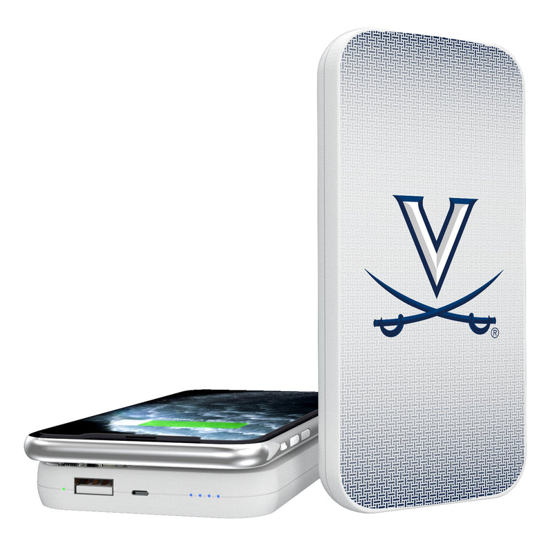 Virginia Cavaliers Linen 5000mAh Portable Wireless Charger
