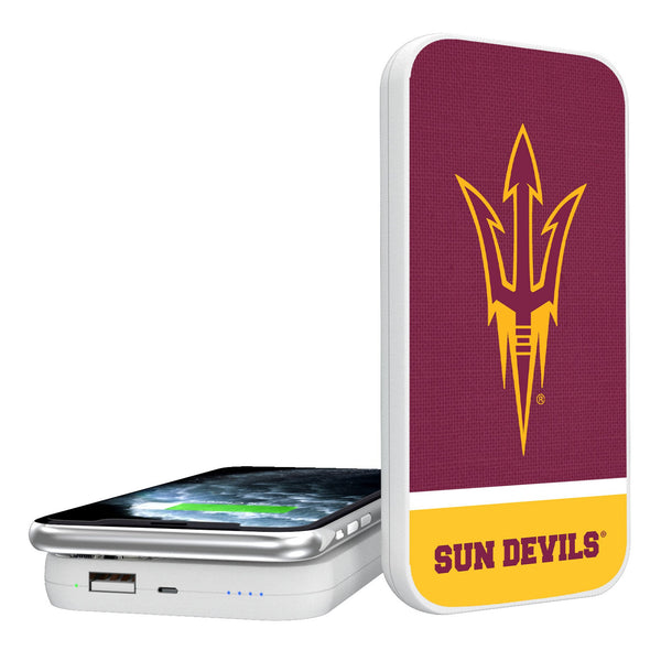 Arizona State University Sun Devils Endzone Solid 5000mAh Portable Wireless Charger