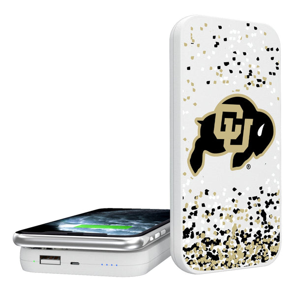 University of Colorado Buffaloes Confetti 5000mAh Portable Wireless Charger