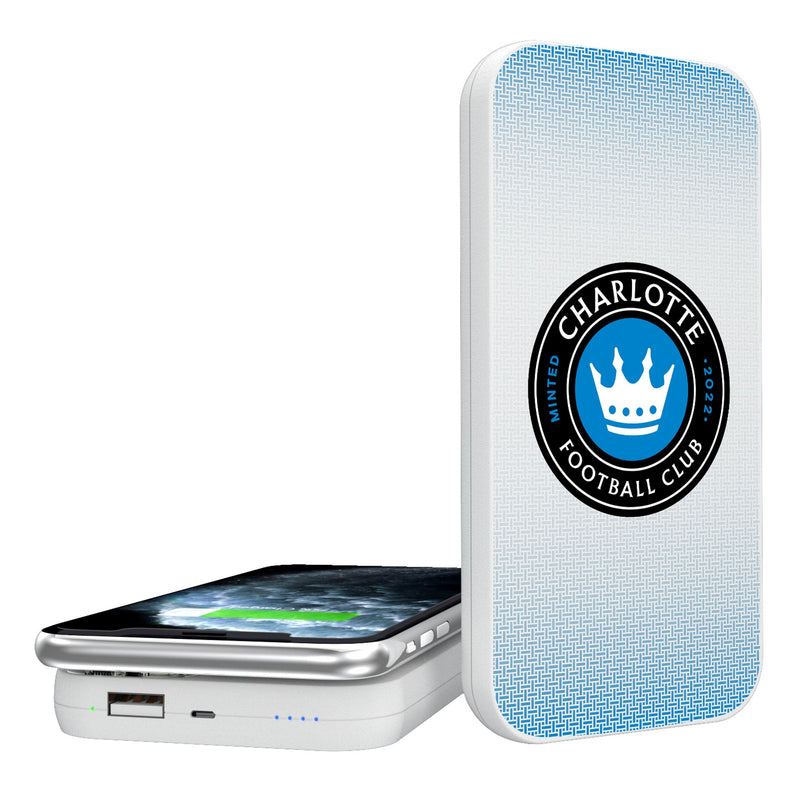 Charlotte FC  Linen 5000mAh Portable Wireless Charger