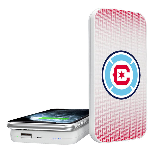 Chicago Fire  Linen 5000mAh Portable Wireless Charger