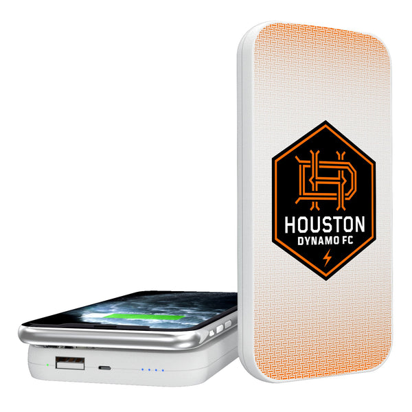 Houston Dynamo  Linen 5000mAh Portable Wireless Charger