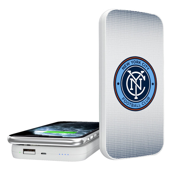 New York City FC  Linen 5000mAh Portable Wireless Charger